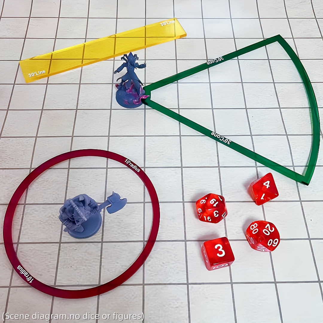 15pcs Area of Effect Spell Templates for DND